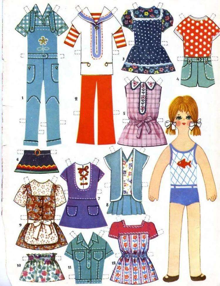 Кто помнит бумажные куклы из журналов 1960-1980-х годов?