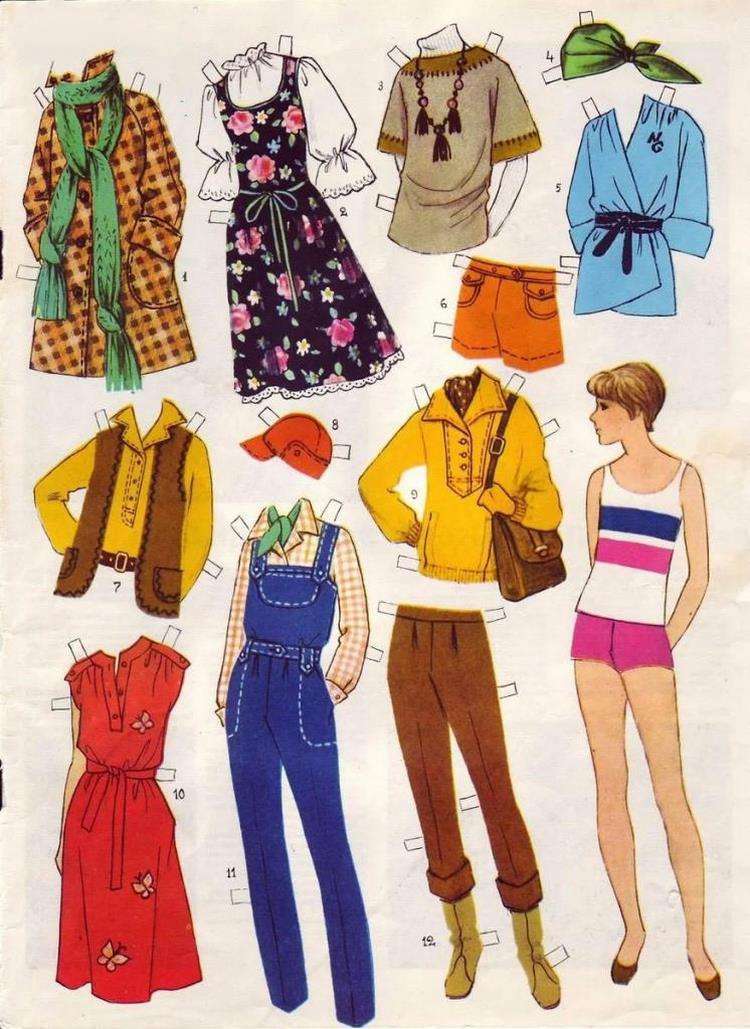 Кто помнит бумажные куклы из журналов 1960-1980-х годов?